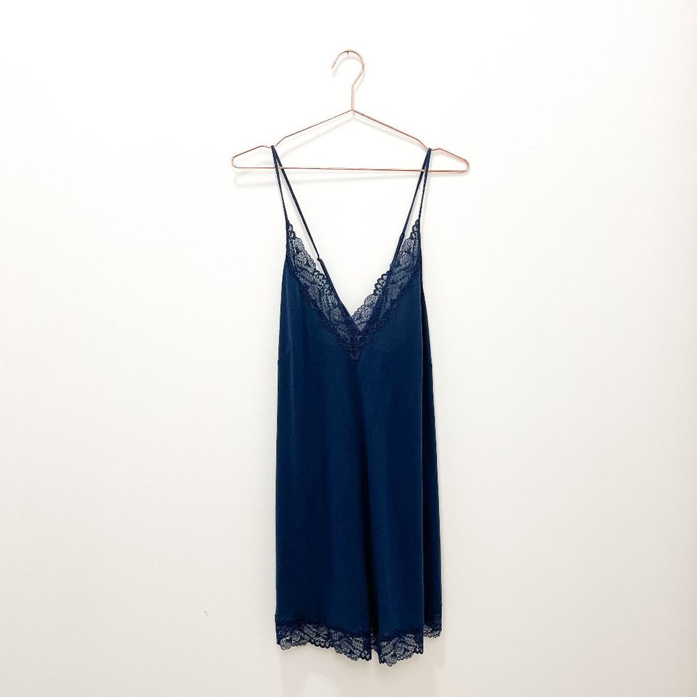 NAVY BLUE LA SENZA SLIP WITH LACE